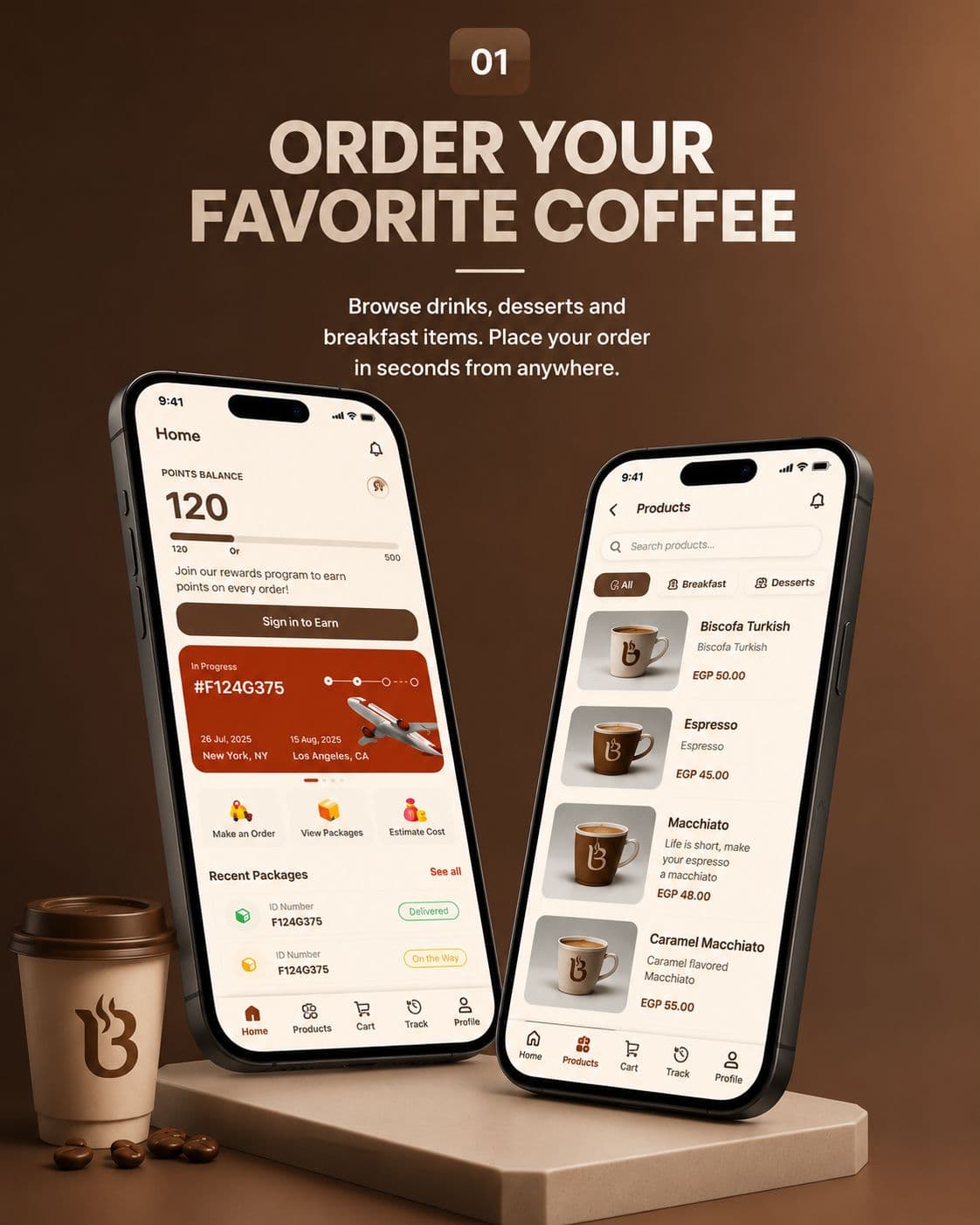 Biscofa: تطبيق طلب القهوة